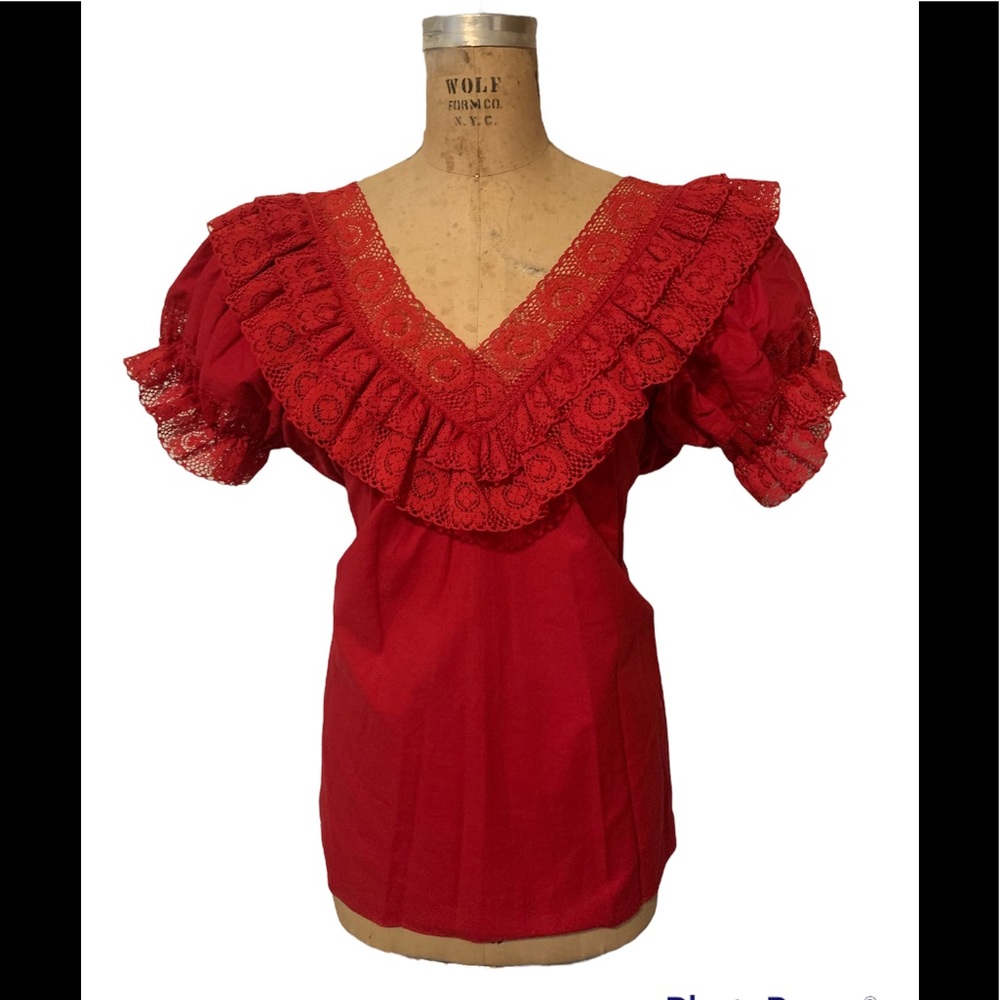 COPY - Vintage western red blouse